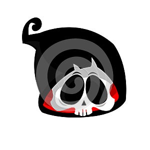 Halloween design of grim reaper isolated icon.