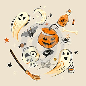 Halloween design vector decorations