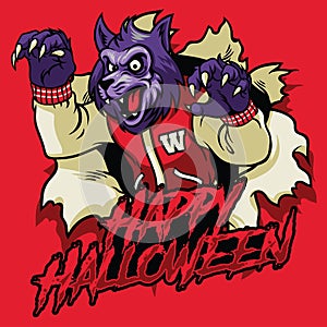 Halloween design of werewolf