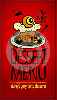 Halloween dessert menu card