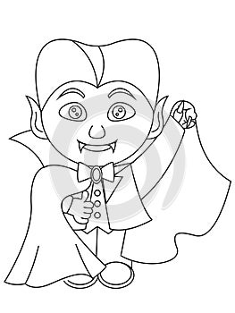 Halloween Dracula Coloring Page