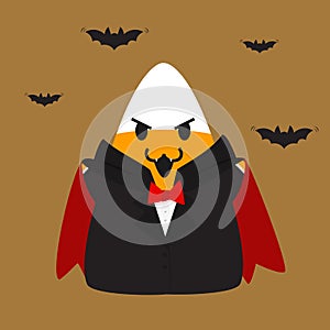 Halloween Dracula Costume Vector Illustration