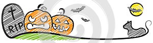Halloween drawing isolated vector