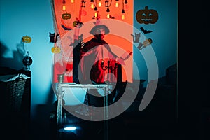 Halloween dresses and witch costumes and witch hats. Magic hat. Best ideas for Halloween. Jack-o-lanterns. Happy father