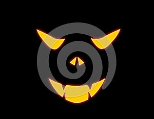 Halloween evil face