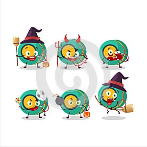 Halloween expression emoticons with cartoon character of kids yoyo