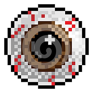 Halloween Eyeball Pixel Art Game Icon photo