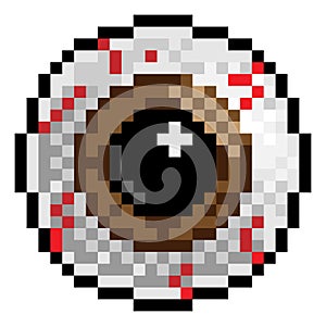 Halloween Eyeball Pixel Art Game Icon