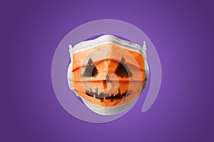 Halloween Face Mask Pumpkin Design