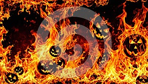 Halloween Fire Background. An abstract fire Halloween background