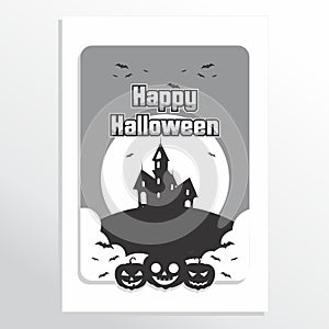 Halloween Flat Poster Solid Jack o lantern