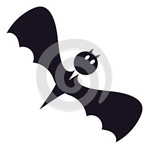 Halloween flying bat vampire on white background