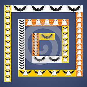 Halloween frame design elements