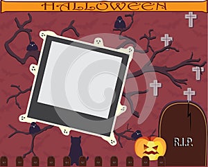 Halloween frame for scrapbooking.