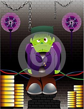 Halloween frankenstein vector