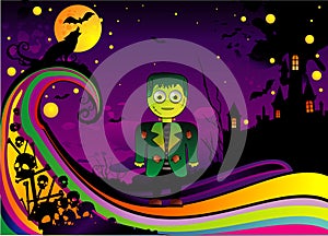 Halloween frankenstein vector