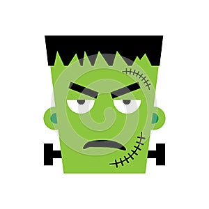 Halloween Frankenstein Vector illustration. Angry Frankenstein Day. Illustration for kids photo