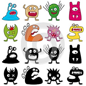 Halloween Funny Monsters Set