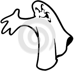 Halloween Ghost Cartoon Design Vector Clipart
