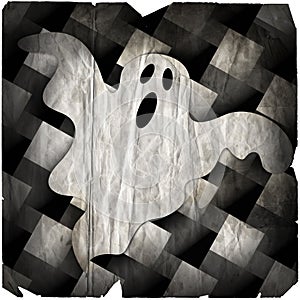 Halloween Ghost Degraded photo