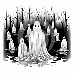 Halloween Ghost Drawing for Halloween Costumes