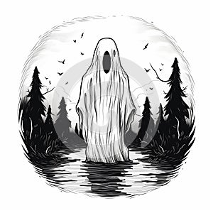 Halloween Ghost Drawing for Teachers