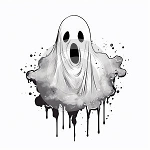 Halloween Ghost Sketch photo