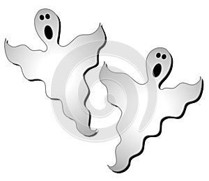 Halloween Ghosts Clip Art 2