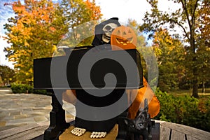 Halloween Ghoul Playing a Piano-2