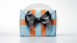 Halloween Gift Box With Blue And Orange Design photo