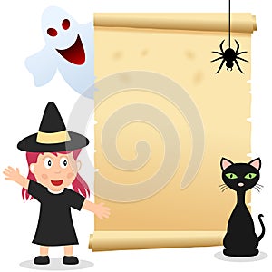 Halloween Girl Invitation Card