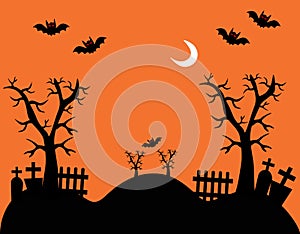 Halloween Graveyard Background