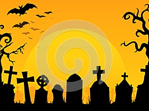 Halloween Graveyard Background