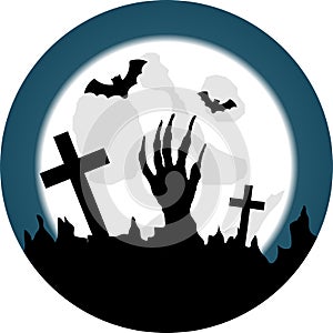 Halloween Graveyard with Living Dead Awakening