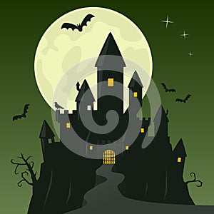 Halloween Green Night Scary Ghost Castle