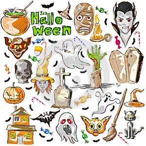 Halloween greeting background decoration