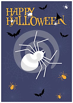 Halloween greeting card and poster in vector design