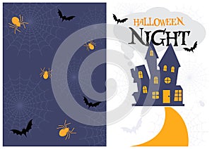 Halloween greeting card and poster in vector design