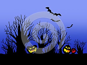 Halloween greetings with scary objects graphic design photo