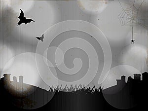 Halloween grey graveyard background