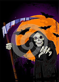 Halloween Grim Reaper background