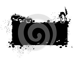 Halloween grunge silhouette background