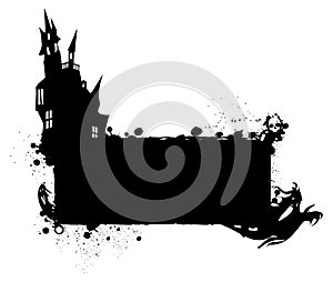 Halloween grunge silhouette background