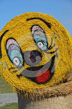 Halloween Hay Bale in Gervis, Oregon