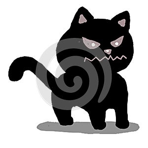 halloween holiday cat black evil