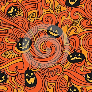 Halloween holiday, seamless background