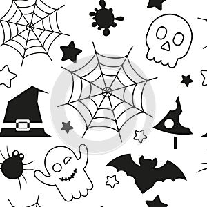 Halloween holiday seamless pattern