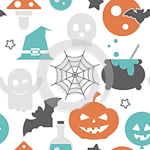 Halloween holiday seamless pattern