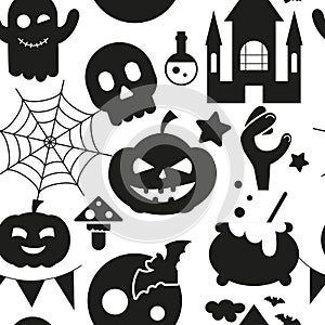 Halloween holiday seamless pattern