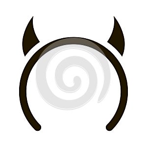 halloween horns icon Vector Glyph Illustration